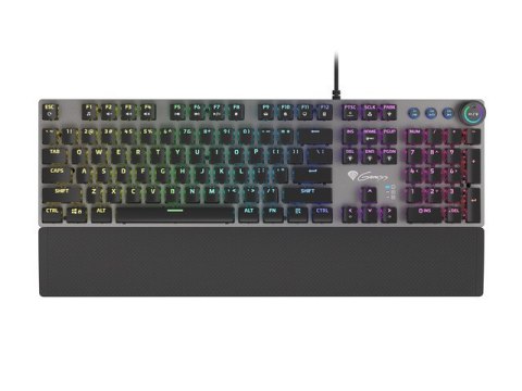 KLAWIATURA DLA GRACZY GENESIS THOR 380 RGB US LAYOUT MECHANICZNA PODŚWIETLENIE RGB BLUE SWITCH OPROG