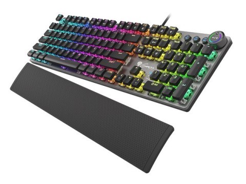 KLAWIATURA DLA GRACZY GENESIS THOR 401 RGB US LAYOUT MECHANICZNA PODŚWIETLENIE RGB BROWN SWITCH OPRO