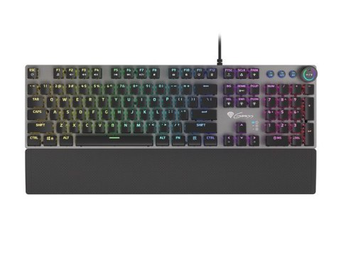 KLAWIATURA DLA GRACZY GENESIS THOR 401 RGB US LAYOUT MECHANICZNA PODŚWIETLENIE RGB BROWN SWITCH OPRO