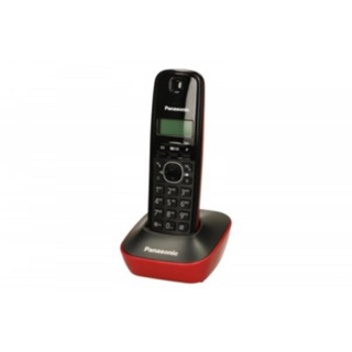 Panasonic KX-TG1611PDR telefon stacjonarny ze słuchawką bezprzewodową, czerwony