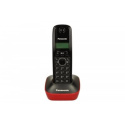 Panasonic KX-TG1611PDR telefon stacjonarny ze słuchawką bezprzewodową, czerwony