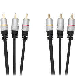 Blow Silver Series wysokiej jakości przewód, kabel 3 RCA - 3 RCA, 1M