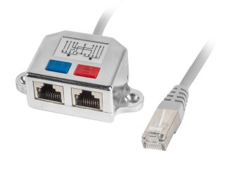 ADAPTER ROZDZIELACZ LAN RJ45->2X RJ45 FTP NA KABLU (2 URZĄDZENIA NA 1 KABLU) LANBERG