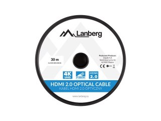 KABEL HDMI M/M V2.0 30M CZARNY OPTYCZNY AOC LANBERG