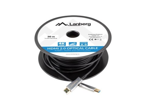 KABEL HDMI M/M V2.0 30M CZARNY OPTYCZNY AOC LANBERG