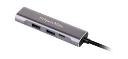 Krüger&amp;Matz Adapter (HUB) USB typu C na HDMI/USB3.0/USB2.0/C port