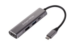 Krüger&amp;Matz Adapter (HUB) USB typu C na HDMI/USB3.0/USB2.0/C port