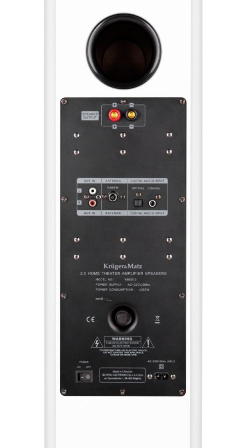 Kolumny głośnikowe aktywne Kruger&Matz Passion, zestaw 2.0, kolor biały